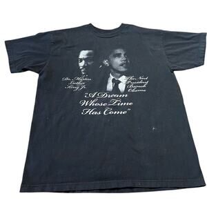 Vintage Obama x Dr. MLK "A Dream Whose Time Has Come" Graphic Tee Black XL